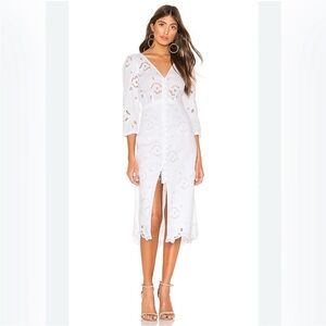 Terri Embroidered Eyelet V-Neck Dress